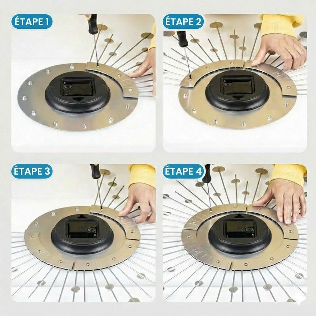 Horloge murale élégante en strass