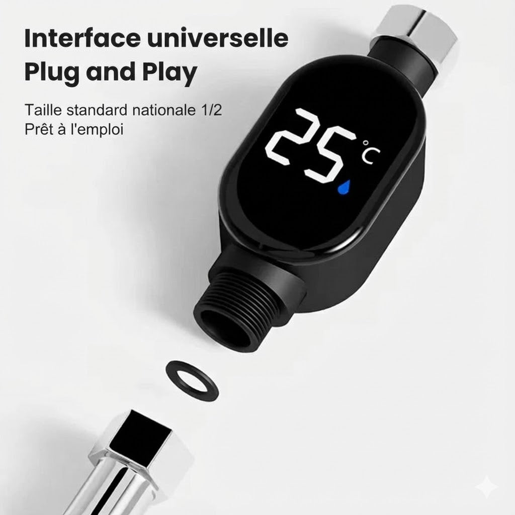 Affichage intelligent de la température de la douche