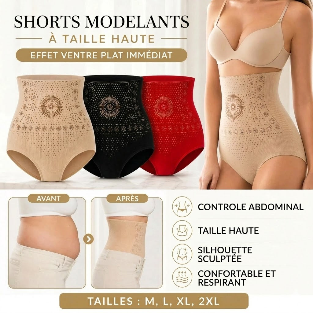 Short sculptant à taille haute