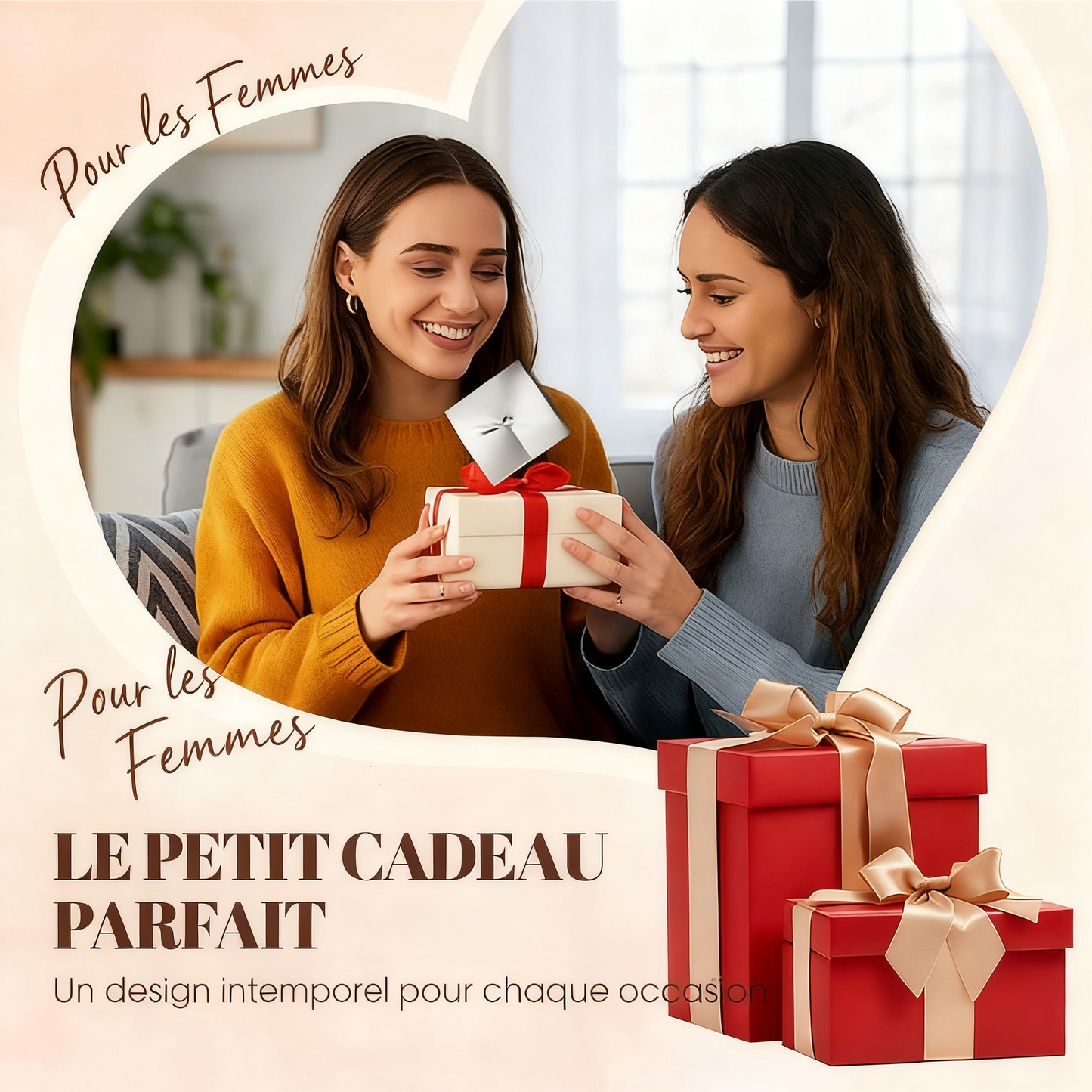 Collier élégant avec pendentif fleur en or