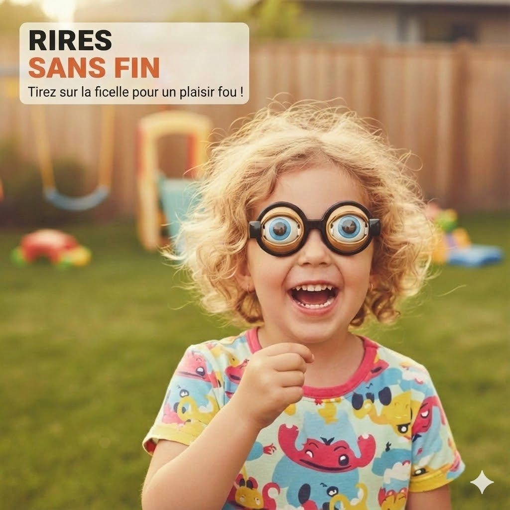 Lunettes amusantes avec mécanisme de clignement des yeux