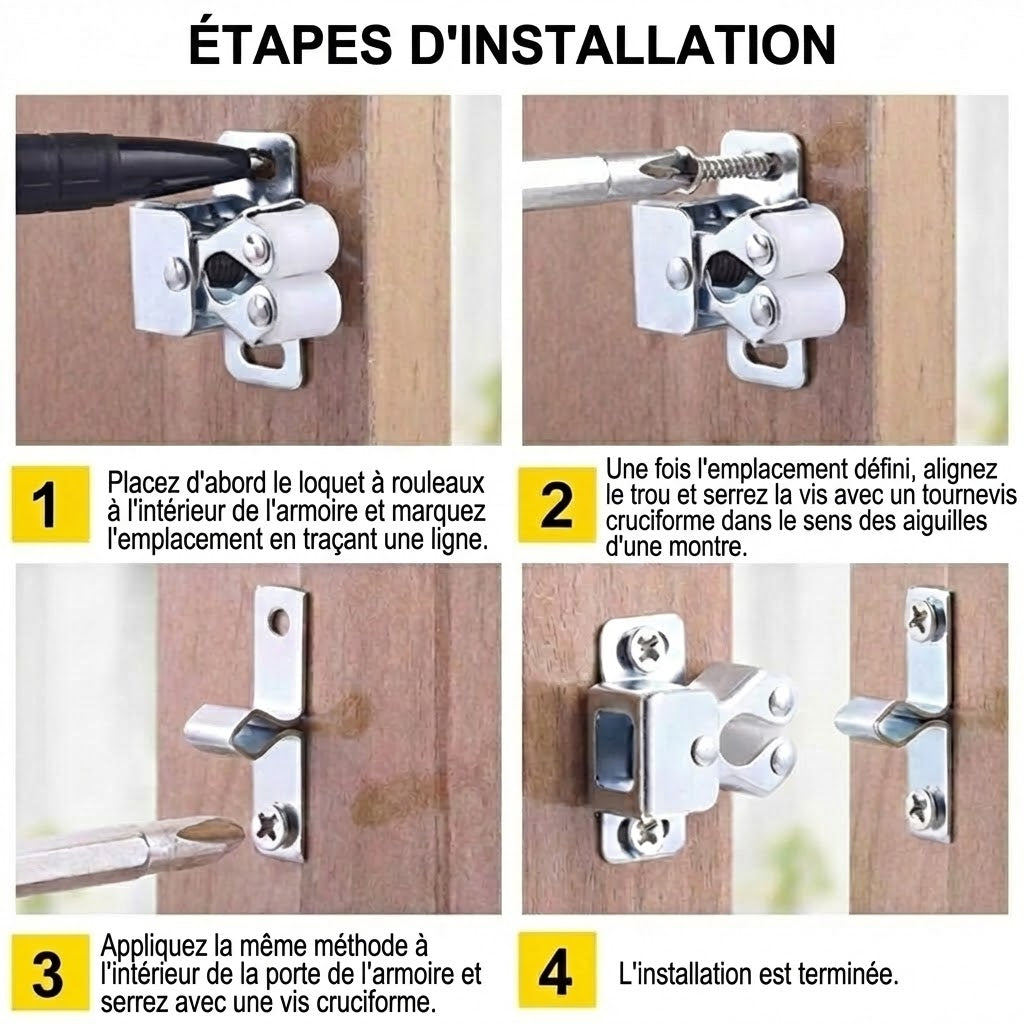 Fermeture à pression en acier inoxydable : robuste et sans poignée