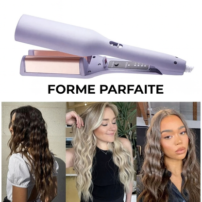 Fer à friser ondulé en forme de V