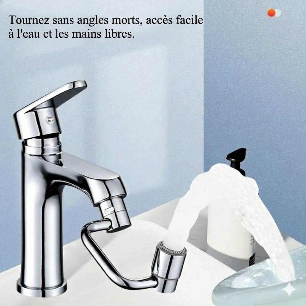 Rallonge de robinet rotative à 1080° avec 2 positions