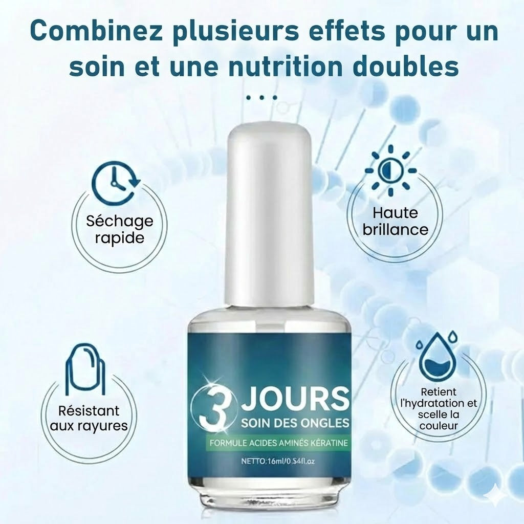 Huile pour ongles à séchage rapide haute brillance