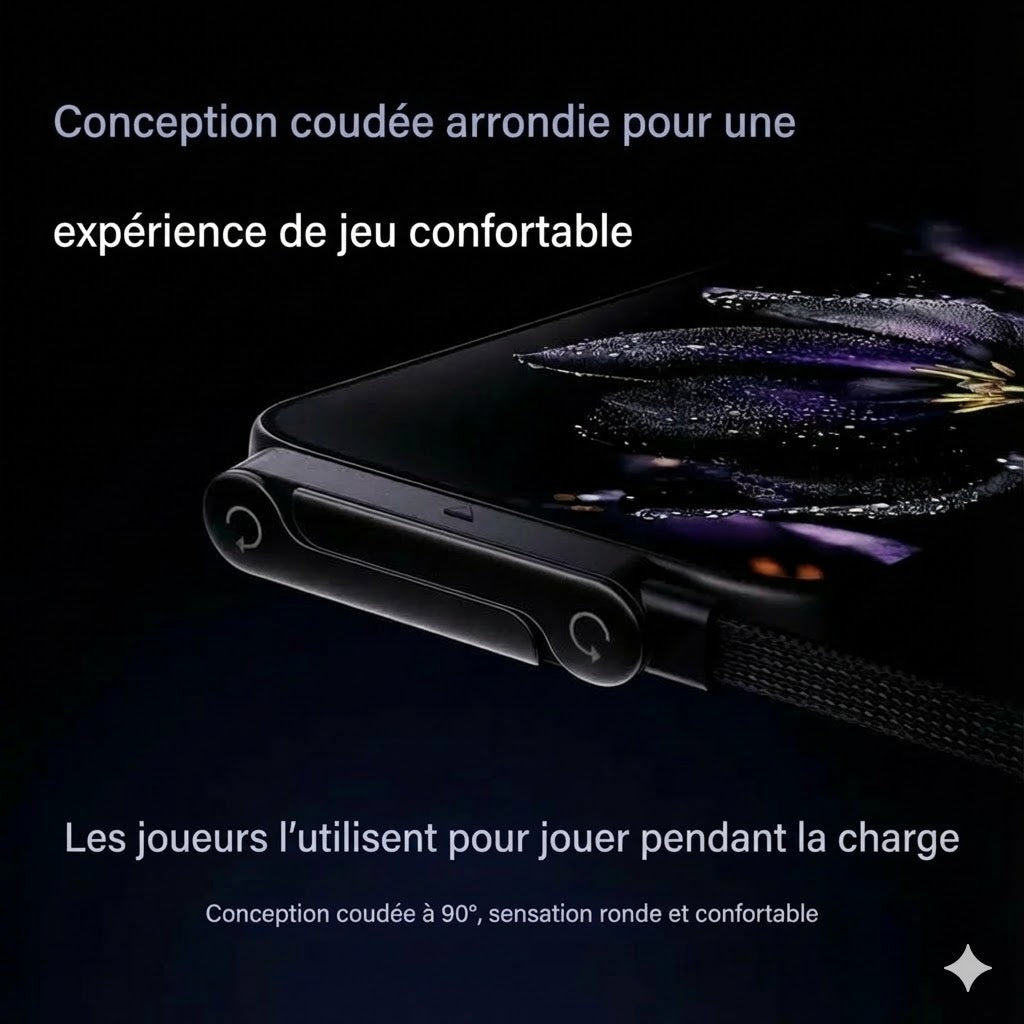 Câble de charge rapide 2 en 1 avec support