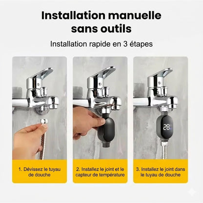 Affichage intelligent de la température de la douche
