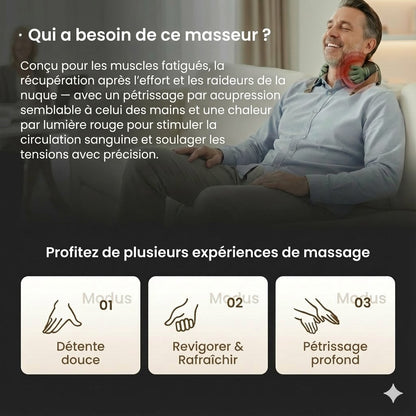 Le meilleur masseur de cou portable – 3 fois plus de détente !
