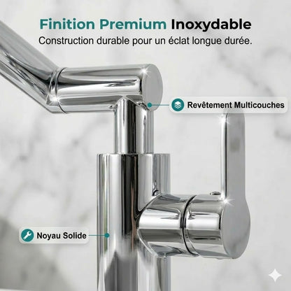 Extension de robinet rotative 1080° anti-éclaboussures avec 2 modes d'eau