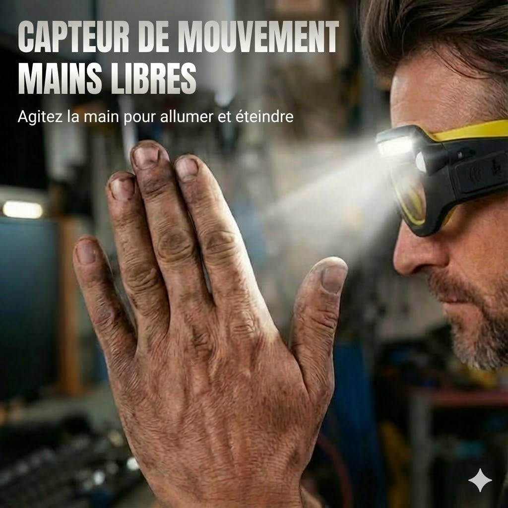 Lampe frontale LED puissante : étanche et rechargeable (extérieur et bricolage)