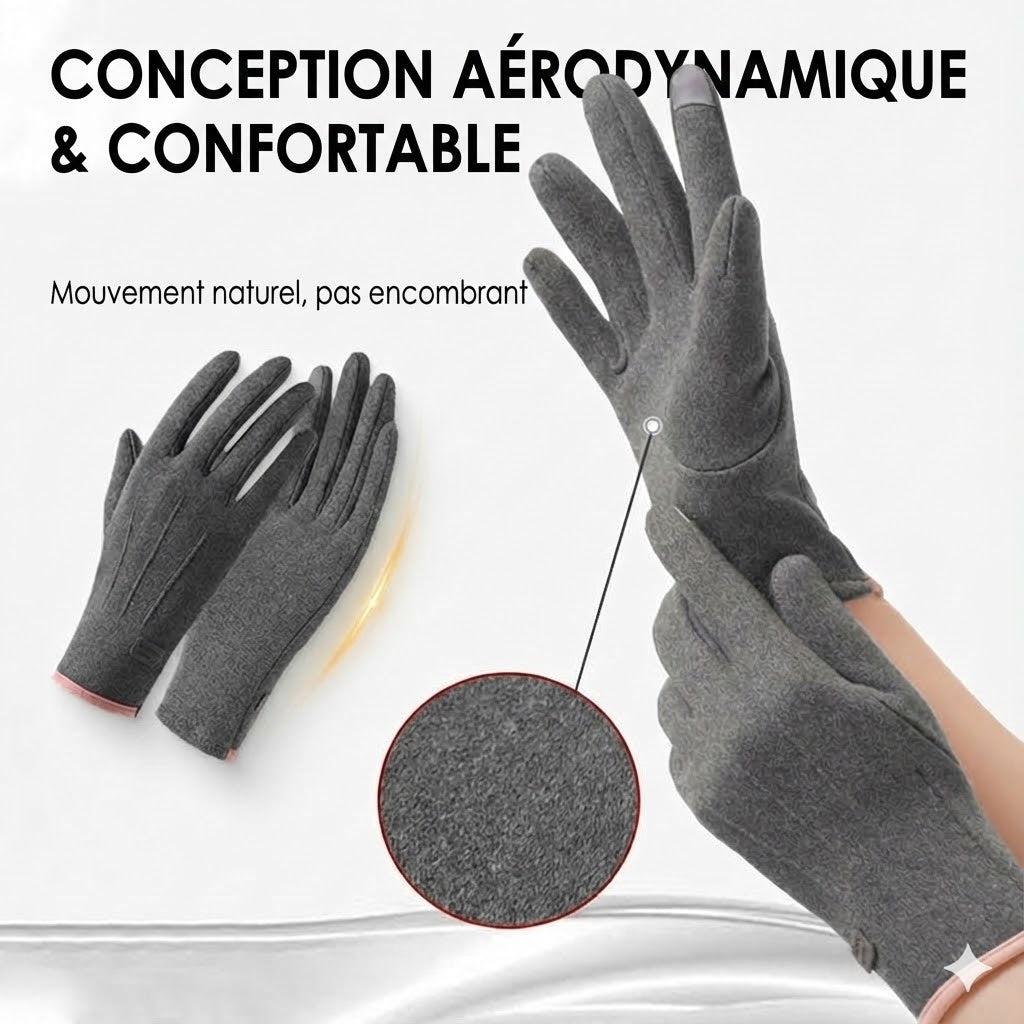 Gants coupe-vent, chauds et antidérapants compatibles avec écran tactile