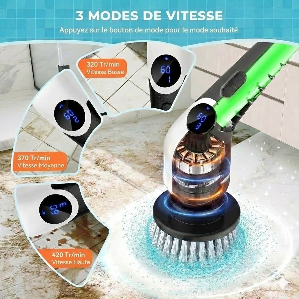 Brosse de nettoyage électrique 9-en-1