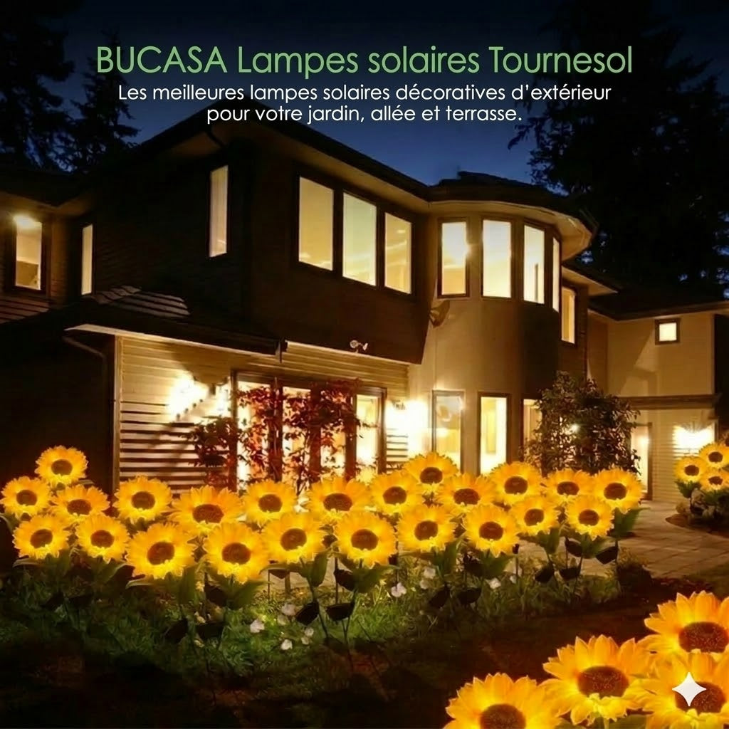 Lampes solaires étanches（3 Lampes de tournesol）