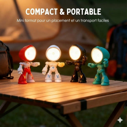 Lampe de table robot créative miniature