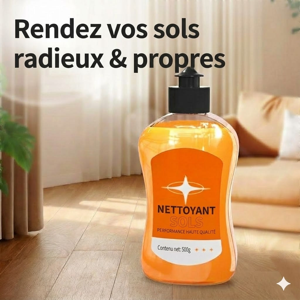 Nettoyant concentré pour sols : antibactérien à 99,9 % et brillance instantanée
