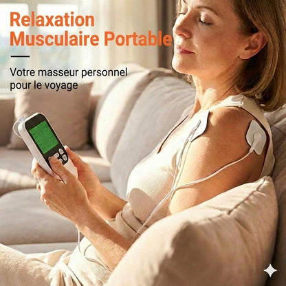 Stimulateur Musculaire TENS Portatif À Deux Canaux
