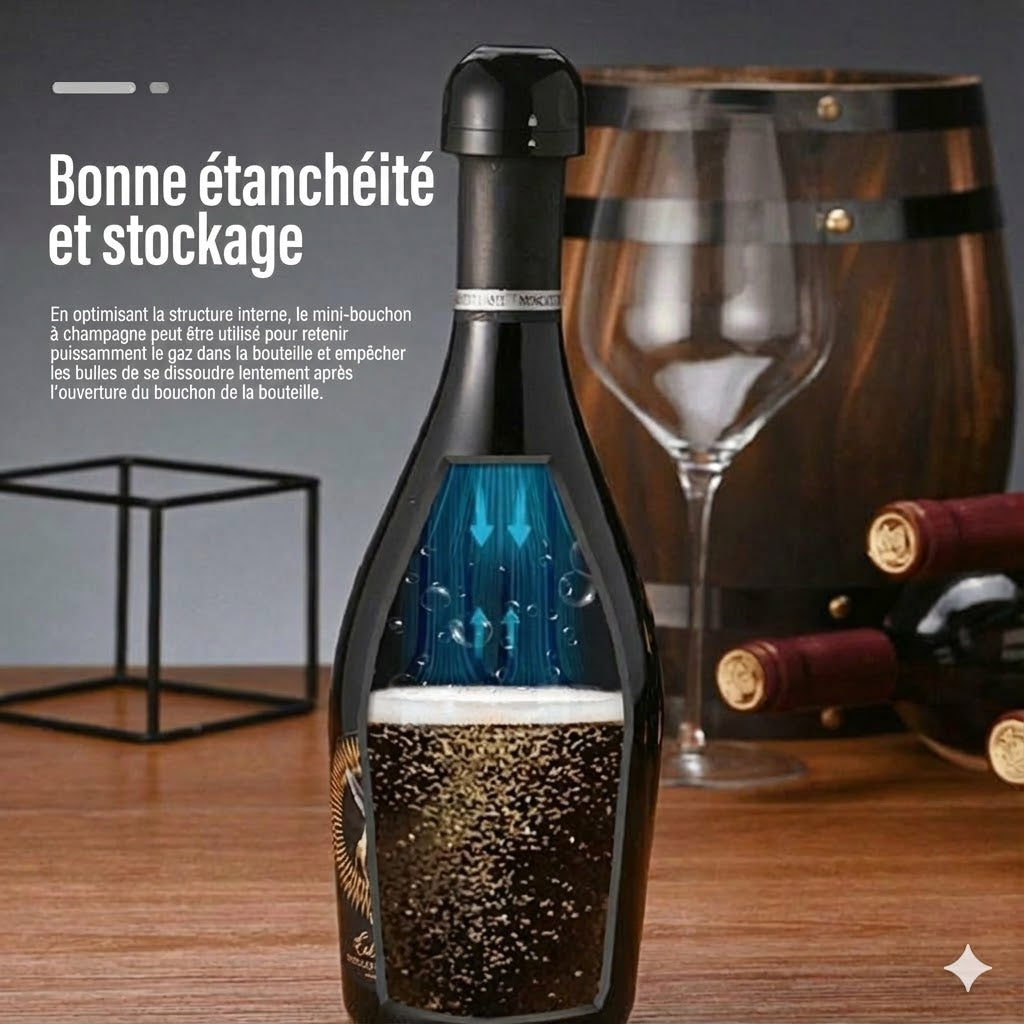 Joint en silicone pour bouteilles de vin/champagne