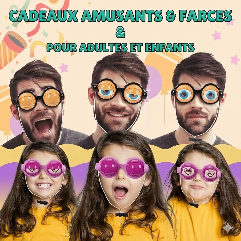 Lunettes amusantes avec mécanisme de clignement des yeux