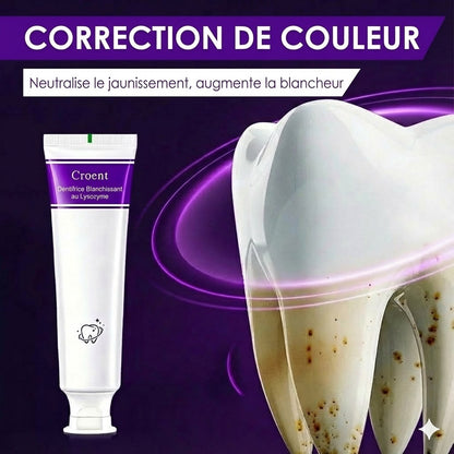 Dentifrice éclaircissant et anti-taches au lysozyme