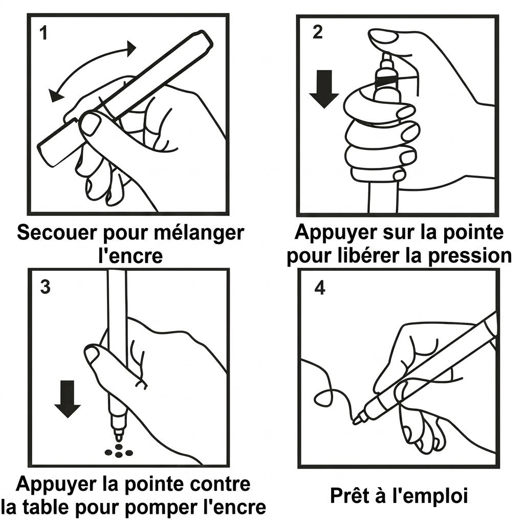 Stylo de restauration doré pour pierre tombale