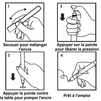 Stylo de restauration doré pour pierre tombale