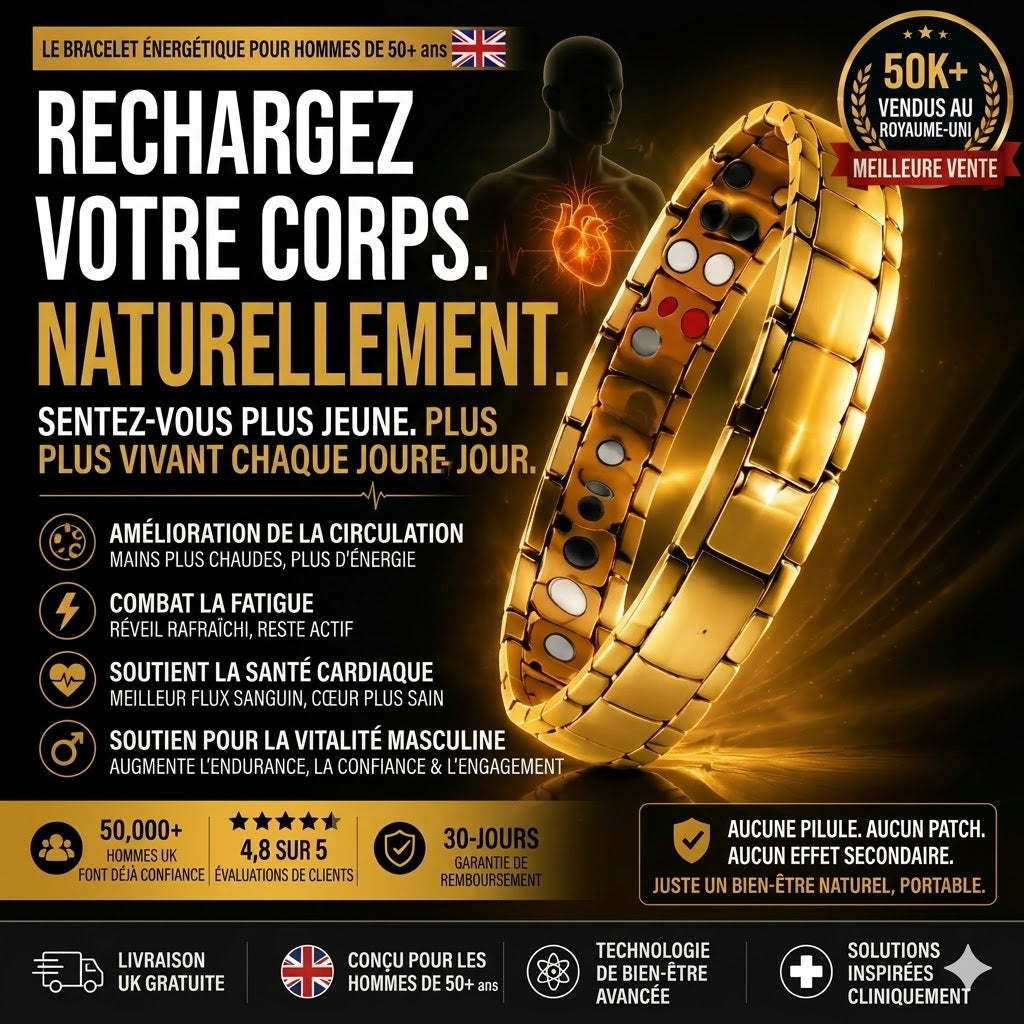 Bracelet rétro pour homme avec croix et fermoir magnétique double rangée