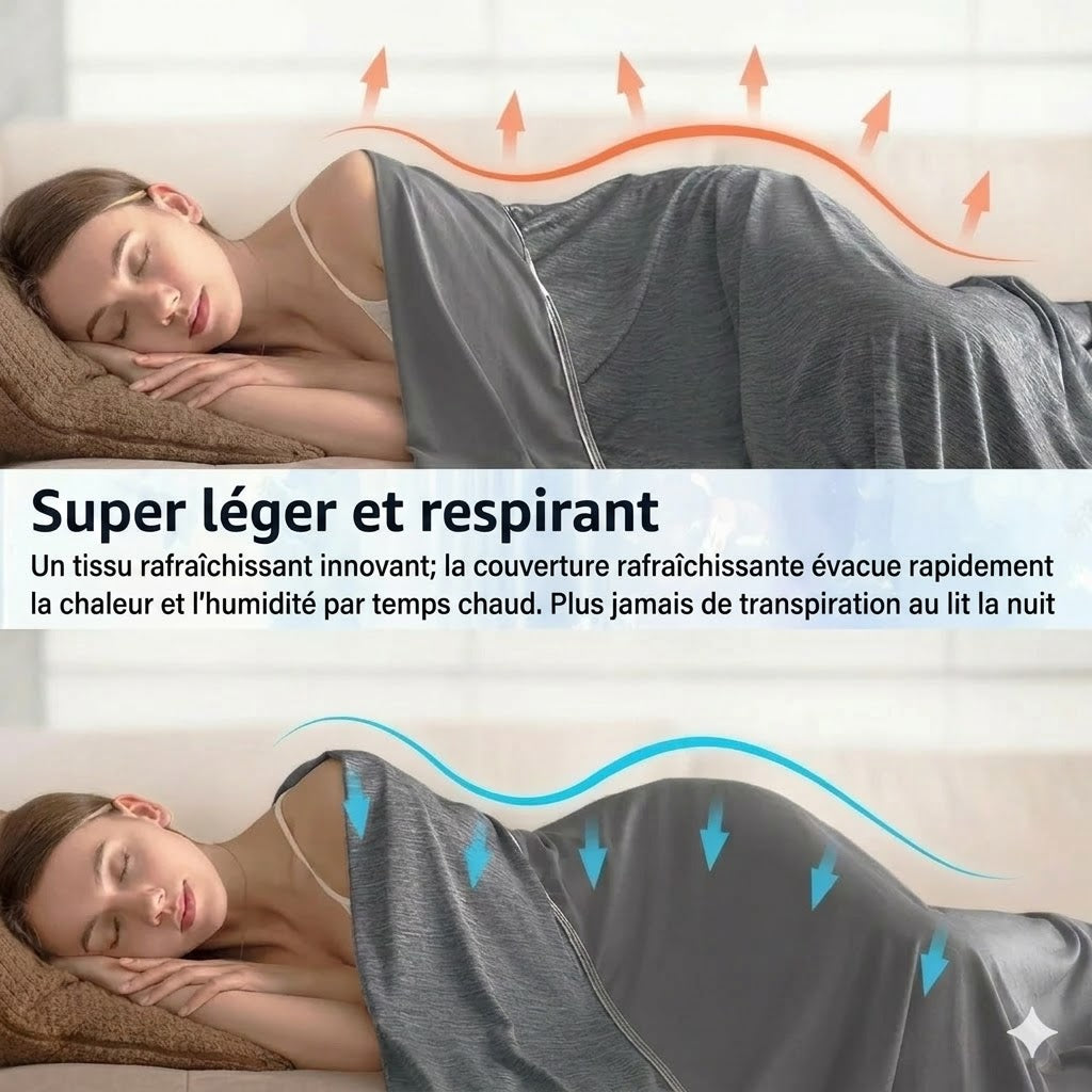 Couverture rafraîchissante pour dormeurs qui ont chaud