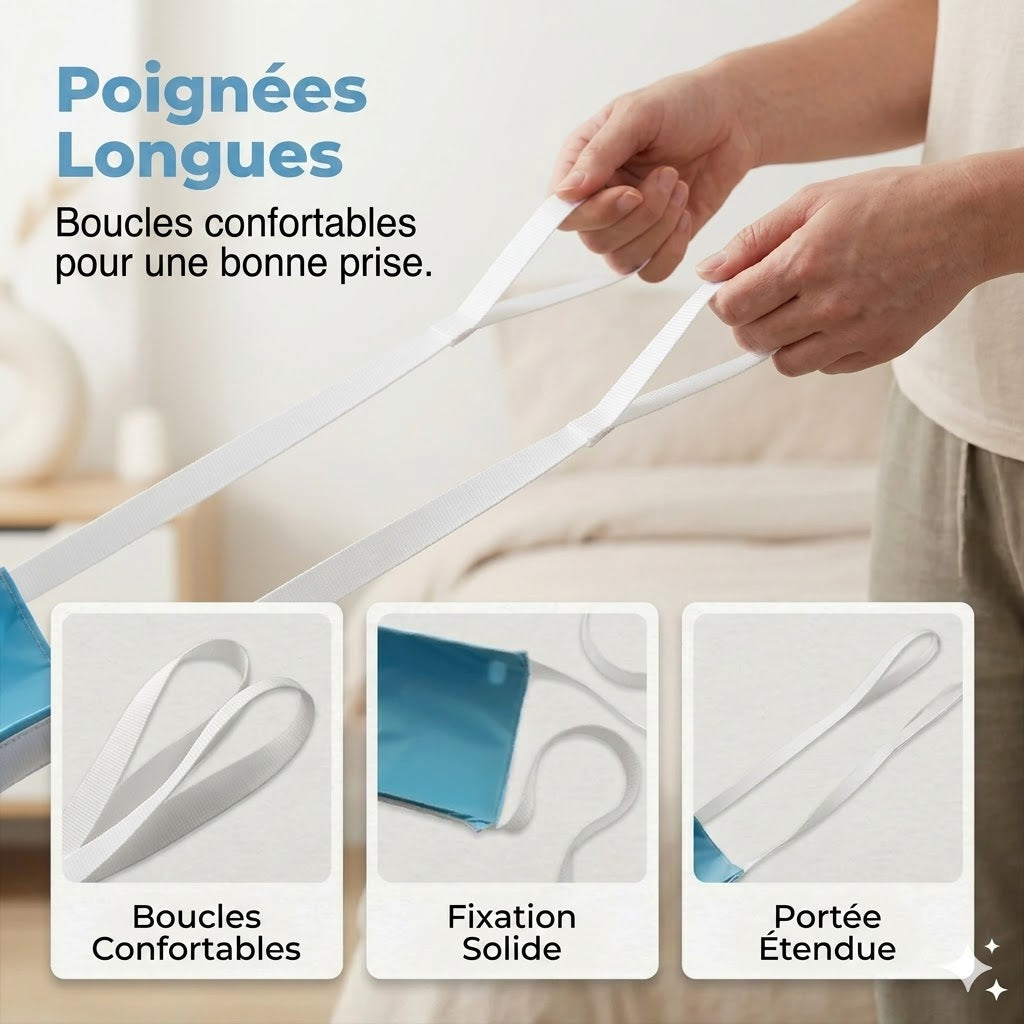 Enfile-chaussettes rigide avec sangles de tirage