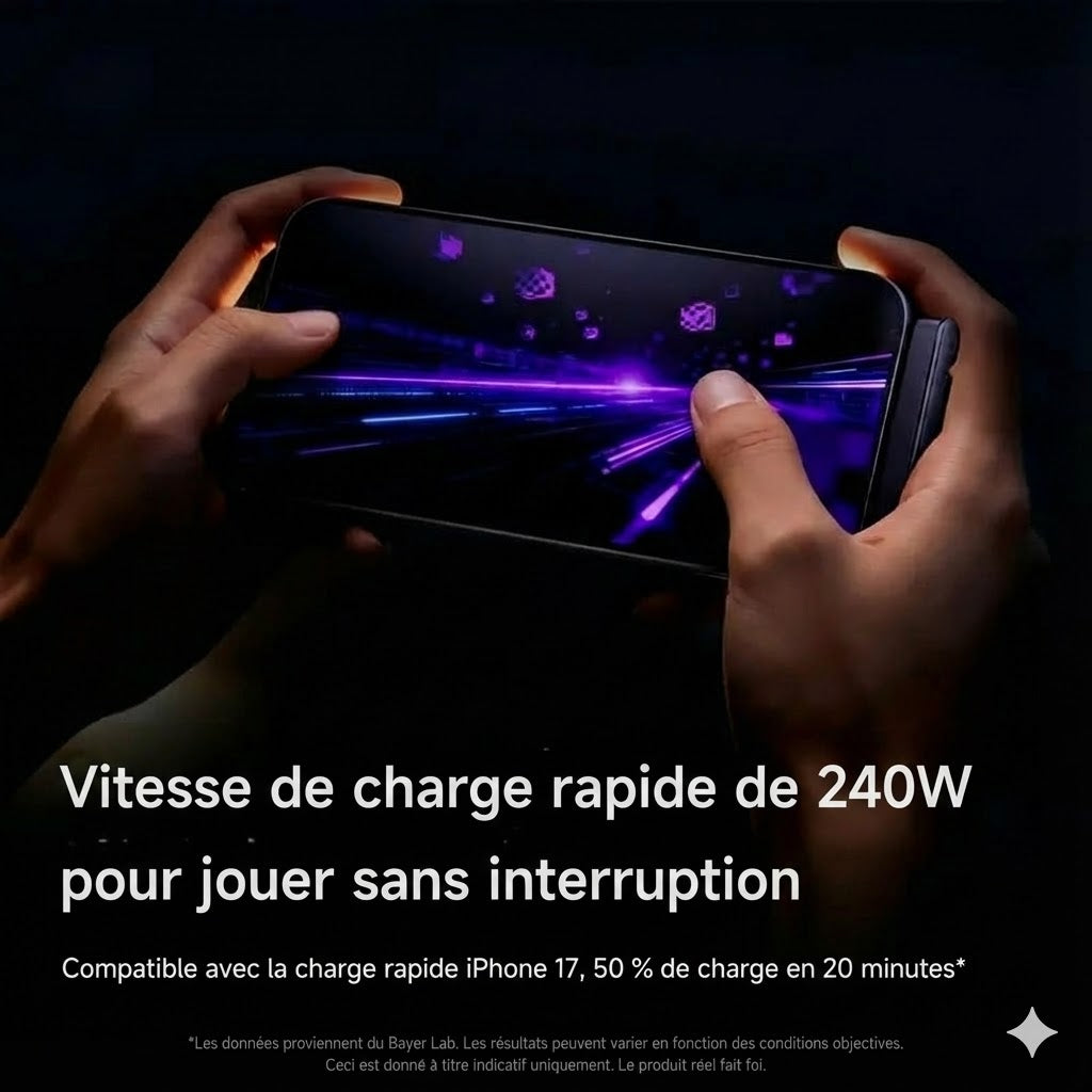 Câble de charge rapide 2 en 1 avec support