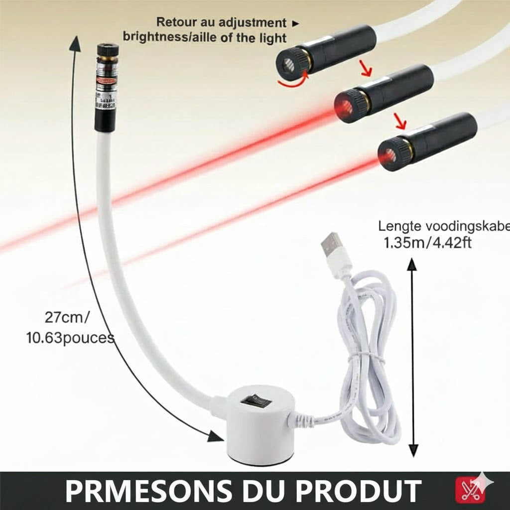 Lampe de positionnement magnétique pour machine à coudre