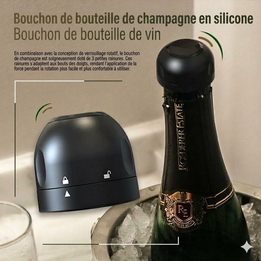 Joint en silicone pour bouteilles de vin/champagne