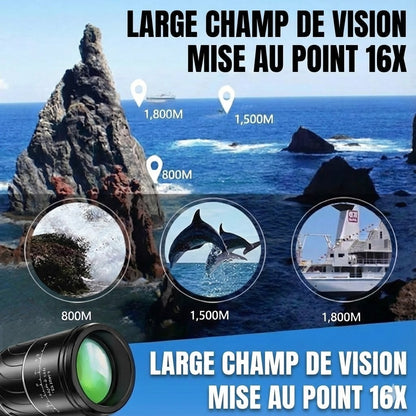 Télescope monoculaire à double zoom optique 16x52