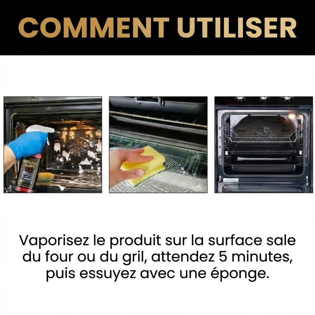 Spray nettoyant pour four et grill
