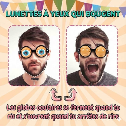 Lunettes amusantes avec mécanisme de clignement des yeux