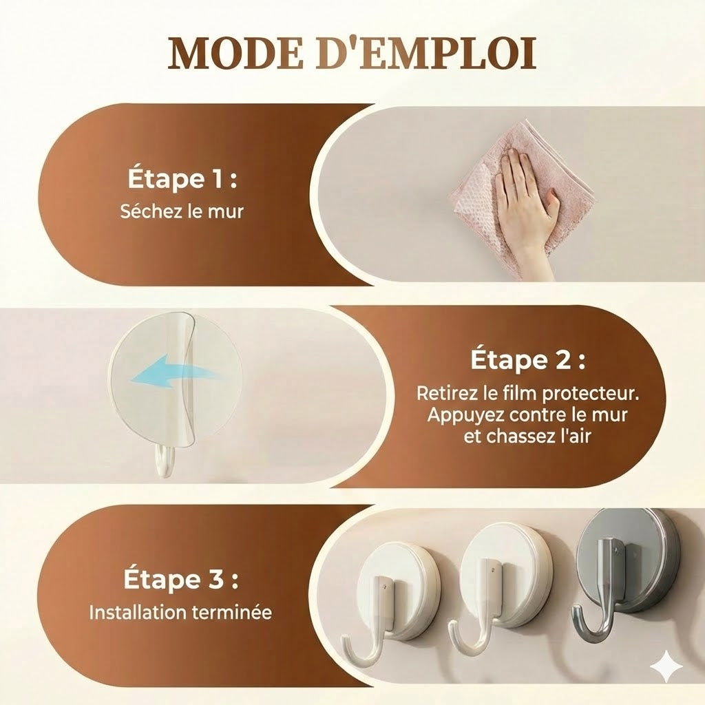 Crochet à ventouse ultra-puissant