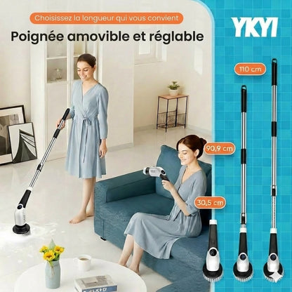 Brosse de nettoyage électrique 9-en-1