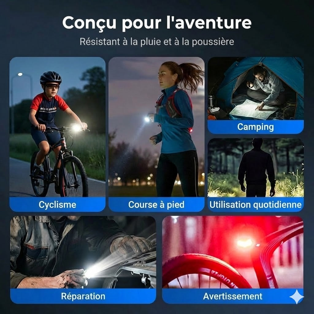 Mini-lampe de poche multifonctionnelle en alliage d'aluminium