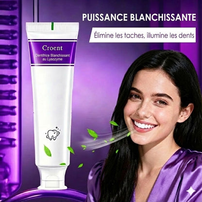 Dentifrice éclaircissant et anti-taches au lysozyme