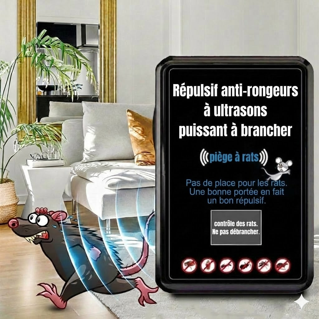 Répulsif antiparasitaire à ultrasons puissant à brancher