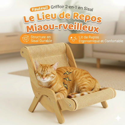Griffoir 2-en-1 en sisal pour chat
