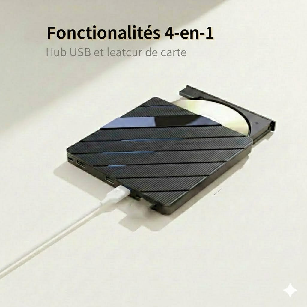 Lecteur CD/DVD externe pour ordinateur portable