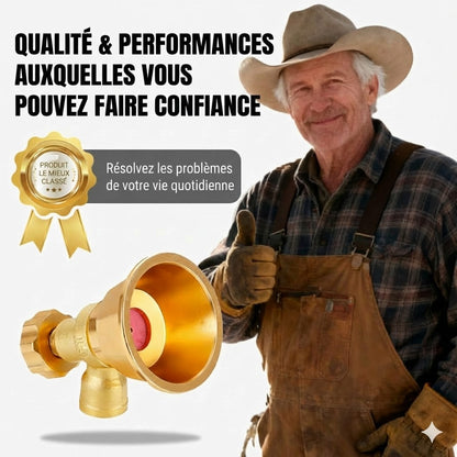 Pulvérisateur agricole à buse en laiton réglable