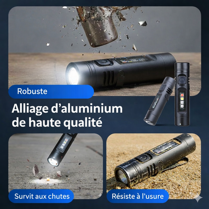 Mini-lampe de poche multifonctionnelle en alliage d'aluminium
