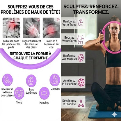Anneau de Pilates ajustable pour la maison