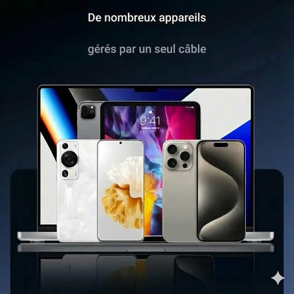 Câble de charge rapide 2 en 1 avec support