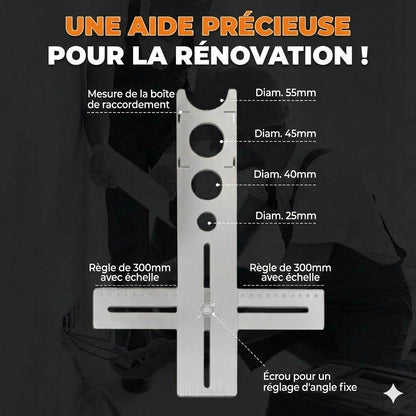 Outil de perçage entièrement réglable en angle