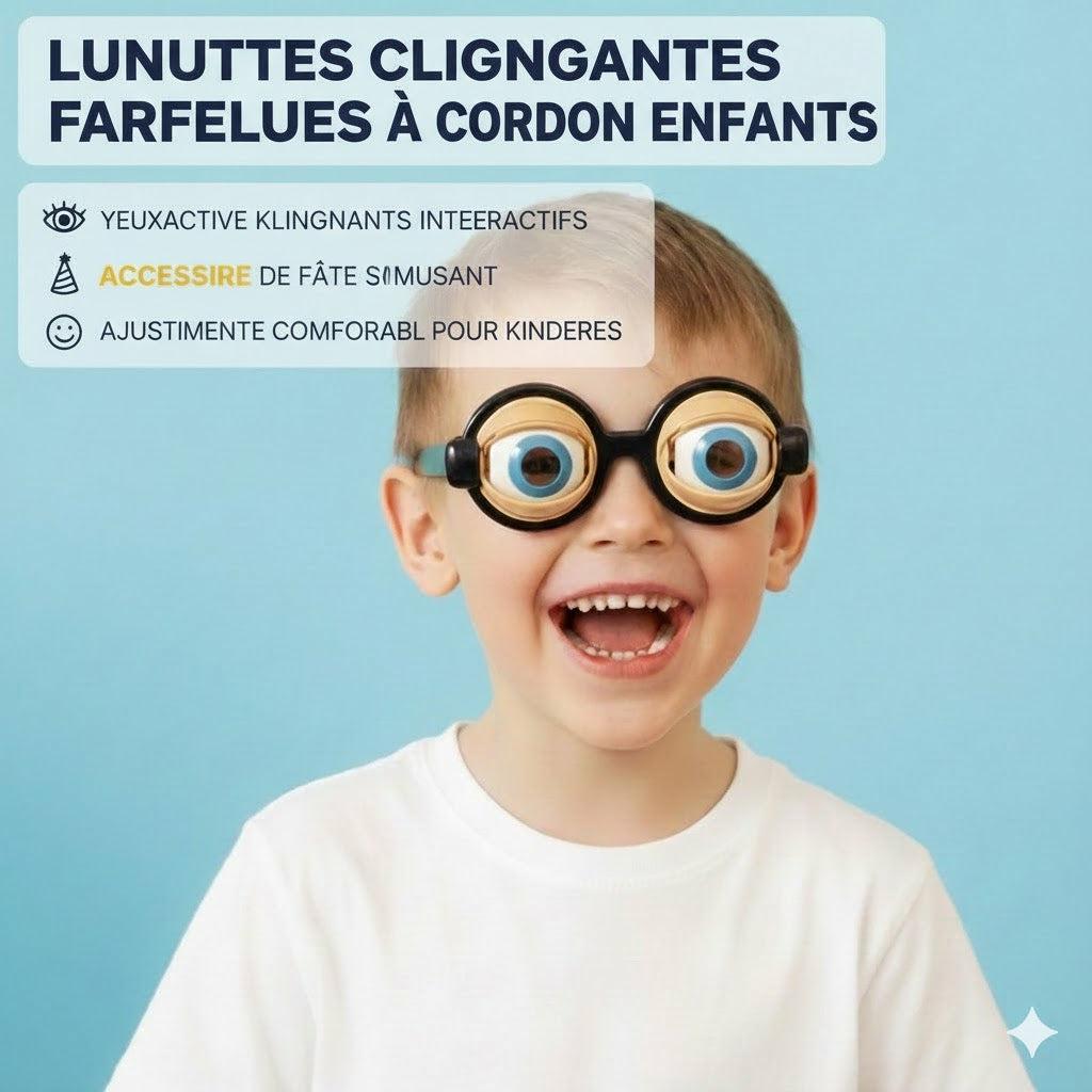 Lunettes amusantes avec mécanisme de clignement des yeux