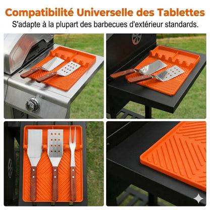 Tapis de cuisson en silicone de haute qualité pour tablette latérale – protège contre la graisse et les éclaboussures
