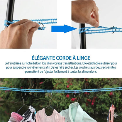 Corde à linge portable – s'accroche partout