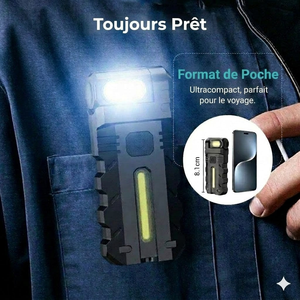 Lampe De Travail LED Avec Tête Pivotante À 180°
